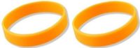 Merkloos Siliconen armbandjes - 15x - stretch - oranje - polsbandjes - volwassenen