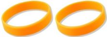Merkloos Siliconen armbandjes - 15x - stretch - oranje - polsbandjes - volwassenen