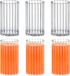 Wilmax Geribbeld Glas 250 ml, 6-delige Set