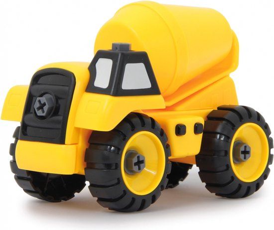 Jamara Bouwpakket Bouwvoertuigen 9-in-2 Jongens Geel - Bouwset - 46 Onderdelen - 4+ Jaar
