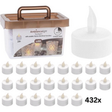 Bougies chauffe-plat LED - Boîte de 432 pièces avec batterie ET minuterie incluses