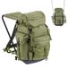 Sac à dos de pêche - 35 litres - Avec siège pliable - Étanche - Porte-canne - Noir