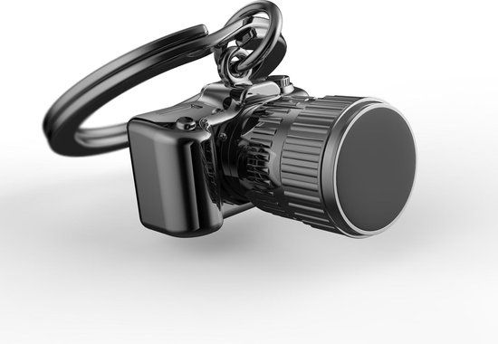 Metalmorphose Sleutelhanger Fotocamera - Zwart/Zilver - Unisex
