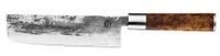 Forged Groentenmes VG10 Damascus-staal 17,5 cm Hout Bruin