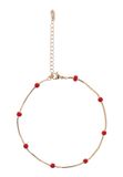 Gaya Leo E-Commerce Ltd. Gaya Anklet 28 cm Koper Rose Gold Red