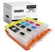 Canon Cartouches d'encre rechargeables pour Canon PGI-580XXL, 5 pièces