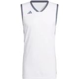 adidas heren Maillot de basket-ball Pulse Speed, blanc/team onix, S