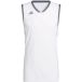 adidas heren Maillot de basket-ball Pulse Speed, blanc/team onix, S