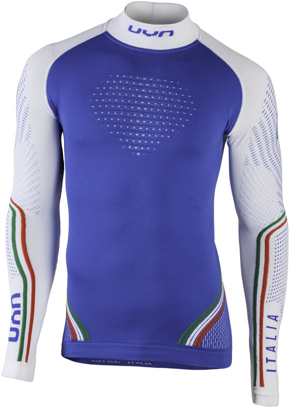 UYN Natyon Italy UW Hardloopshirt lange mouwen Heren blauw/wit XS 2018 Loopshirts