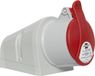 Brennenstuhl CEE, industriële wandcontactdoos, 5-polig, 400 V/16 A, met deksel voor buiten, ideaal voor gebruik buitenshuis, bouwplaats, industrie, IP44, 16 A