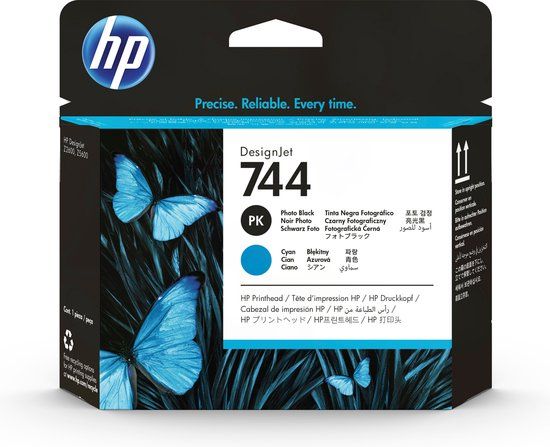 HP 744 Zwart/Cyaan Printkop - F9J86A