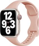 By Qubix - Apple Watch bandje - Siliconen sportbandje Slim Fit - Lichtroze - 38mm / 40mm / 41mm / 42mm