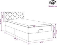 vidaXL Ottomaans Bed met Matras en LED Donkergrijs 100 x 200 cm