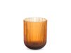 H&H, Set van 6 Peony Amber glazen, gestreepte glazen, gekleurde glazen, barnsteen, glas, 28 cl, vaatwasmachinebestendig