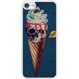 Icecat Bedrukt siliconen hoesje compatibel met iPod Touch 5, Apple iPod Touch 6 Ice cream skull blue