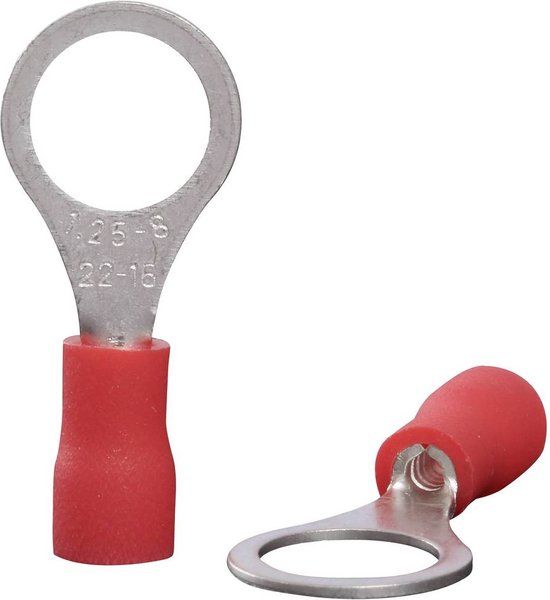 Quadrios 22C444 Ringkabelschoen - 1.5 mm² - 8.5 mm - Rood - 1 set