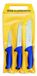 F. DICK Messenset ErgoGrip 3-delig (uitbeenmes 13cm, steekmes 18cm, blokmes 21 cm, HRC 56°) 8255300, blauw