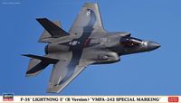 Hasegawa Modelbouwpakket Militaire voertuigen - 02499 Lockheed Martin F-35B Lightning II met VMFA-242 Speciale Markering - Straaljager Plastic - 1:72 - Modelbouw