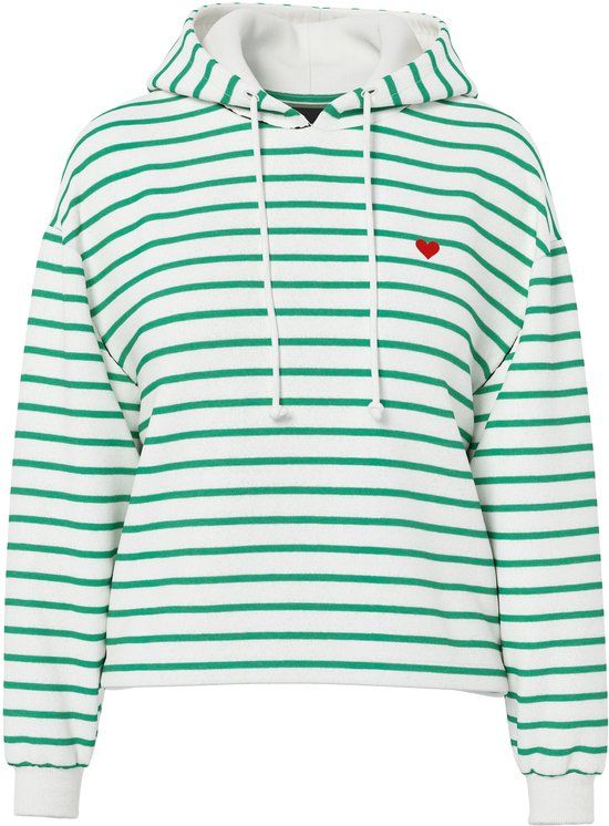 PIECES PCCHILLI LS HOODIE STRIPES EMB NOOS BC Meisjes L