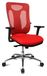 Topstar Sitness Net Pro 100, ergonomische bureaustoel, punt-synchroonmechanisme, incl. in hoogte verstelbare armleuningen, stof, rood