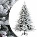 vidaXL Kunstmatige Hinged Kerstboom 180 cm PVC en Metaal Groen en Wit