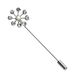 mopec M2046 - Ansteker metallic bloem met strass-ster, 12 stuks