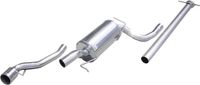 InoXcar 100% Inox Tuyau central + Silencieux sport adapté pour Ford Focus RS 2.0 16v Turbo 2003- 102mm