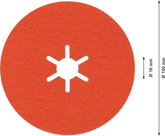 Bosch Accessoires Bosch Expert R782 keramische prisma-fiberschijf 100 mm, 16 mm, K120 - 1 stuk(s)