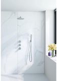 FortiFura Nebbio opbouw regendoucheset – Ø30 cm hoofddouche – 1-stands staafhanddouche – RVS geborsteld