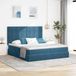 Maison Exclusive Lit de luxe avec coffre de rangement et tête de lit, couleur bleu foncé, 180 x 200 cm, revêtement en velours