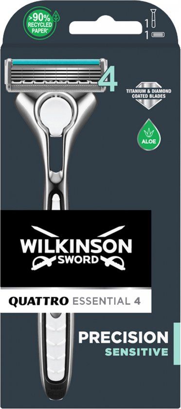Wilkinson Quattro Scheermes Essential 4 - Scheersysteem voor Mannen