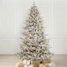 Salcar Sapin de Noël 180 cm Artificiel Neige 1230 Branches PE+PVC 300 Lumières LED Blanc Chaud Pied en Métal Forme d'arbre