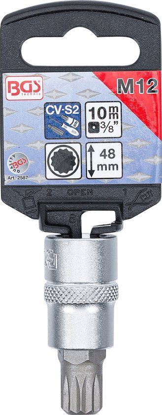 BGS 2587 | Dopsleutelbit M12 - 3/8" - veeltand (voor XZN)