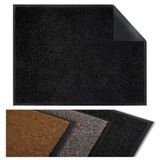 Flandria Deurmat, stofdicht, deurmat, antislip, absorberend en wasbaar, 80 x 120 cm, zwart