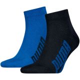 PUMA Chaussettes trois-quarts Unisexe (lot de 2), Bleu, 39-42