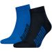 PUMA Chaussettes trois-quarts Unisexe (lot de 2), Bleu, 39-42