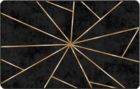 vidaXL Vloerkleed wasbaar 190x300 cm zwart en goudkleurig