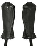 RTS Leren Chaps Gaiter voor dames, met contrasterende naad, zwart, XS