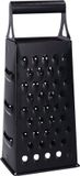 Merkloos Rasp - 4-zijdig - zwart - RVS - antislip bodem - 11x9x24 cm