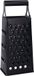 Merkloos Rasp - 4-zijdig - zwart - RVS - antislip bodem - 11x9x24 cm