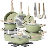 JUST PERFECTO HOUSEHOLD APPLIANCES 21-Delige Pannenset - Groen - Inductie - PFAS-vrij - Koudgrepen