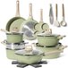 JUST PERFECTO HOUSEHOLD APPLIANCES 21-Delige Pannenset - Groen - Inductie - PFAS-vrij - Koudgrepen