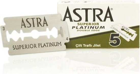 Astra Superior Platinum scheermesjes - Double Edge Blade - 5 stuks