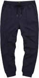 JP 1880 Heren Chino Broek FLEXNAMIC® Instapband Straight Fit Navy Blauw Maat 4XL