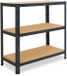 Shelfplaza HOME metalen stellingkast - 90x80x45 cm - antraciet - 3 planken