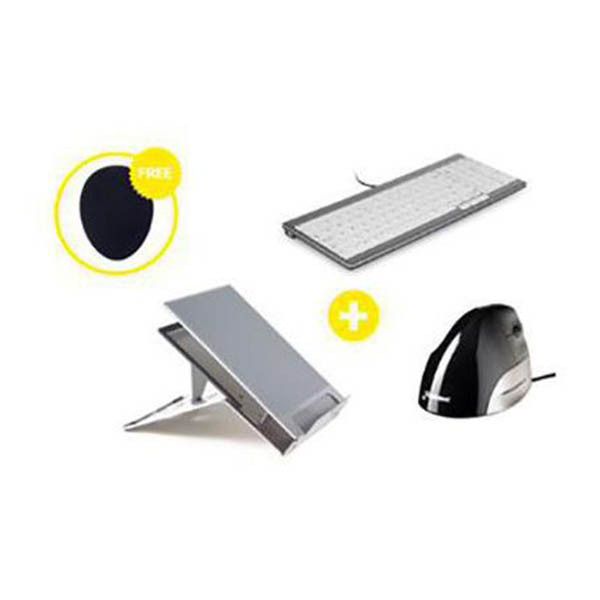 Bakker & Elkhuizen Premium Toetsenbord, Muis, Muismat en Laptopstand
