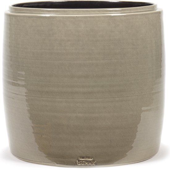 Serax Glazed Shades Bloempot - Grijs - D 38 cm - H 38 cm