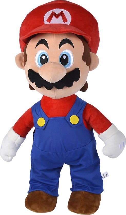 Simba Super Mario - Mario Pluche, Giant - 70 cm - Rood