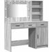 DESIGN IN [Brand] Table De Toilette Avec Tiroir 2 Pcs Gris Bois D'Ingénierie