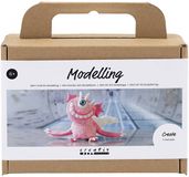 Creativ Company Mini Craft Kit Modélisation, Monster Sally, rose clair, 1 paquet